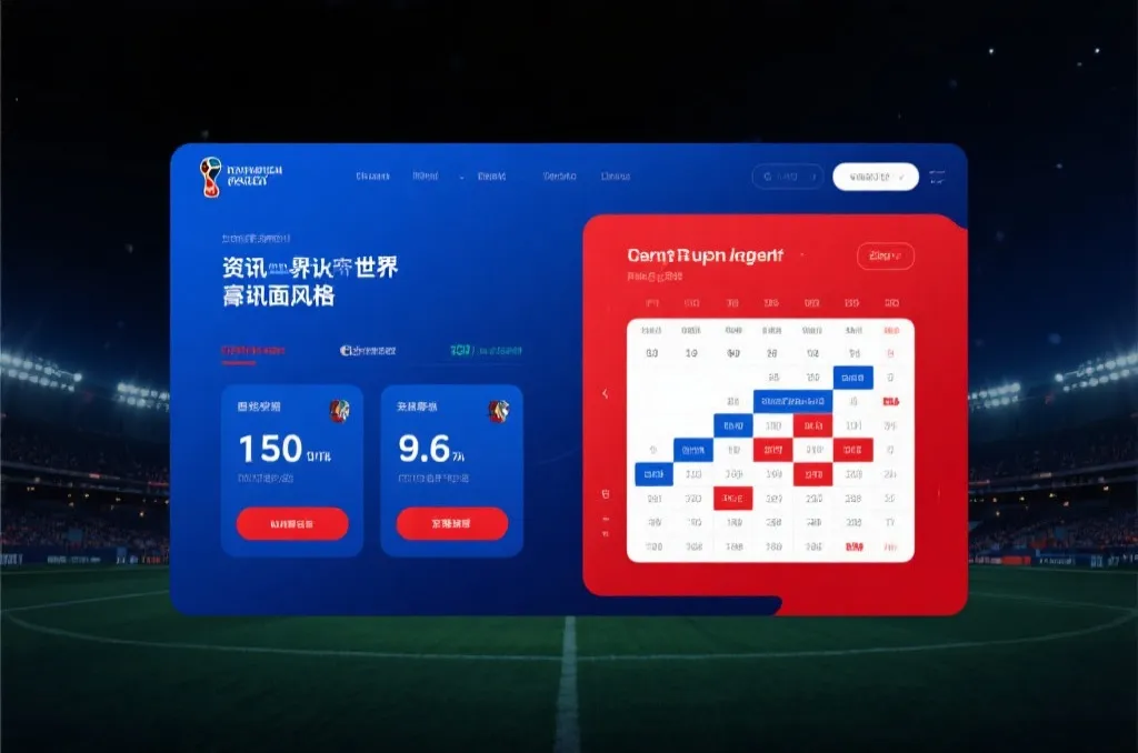 世界杯小组赛赛程与数据分析页面的视觉示意图